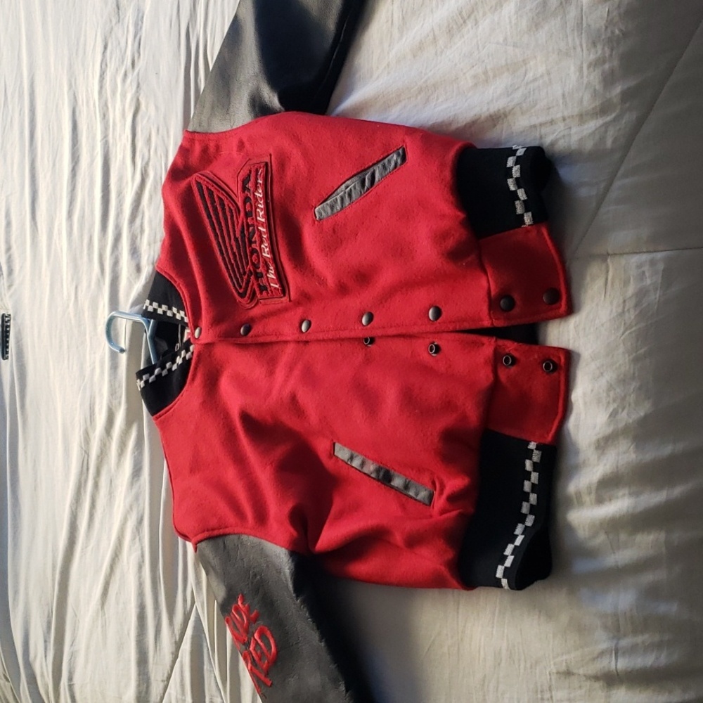 80s Red Ride Honda Jacket, unisex, size small 34/36